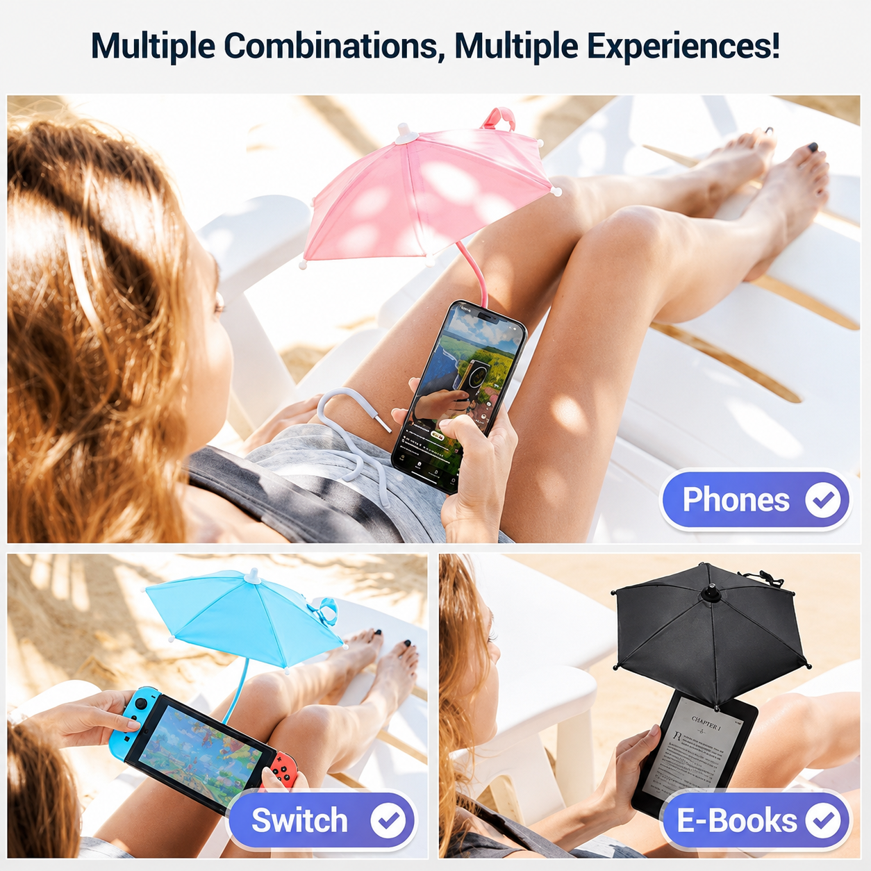 🌂 Mini Phone Sun Umbrella