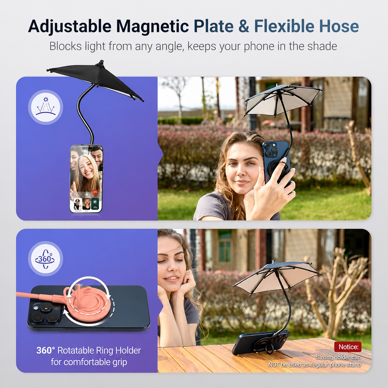 🌂 Mini Phone Sun Umbrella