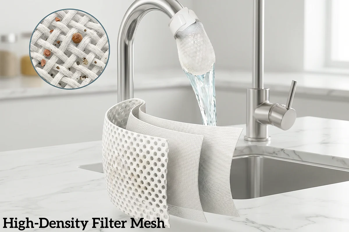 ⏰Anti-Splash Kitchen Faucet Filter for Sediment & Rust Removal