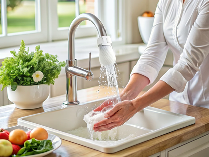 ⏰Anti-Splash Kitchen Faucet Filter for Sediment & Rust Removal