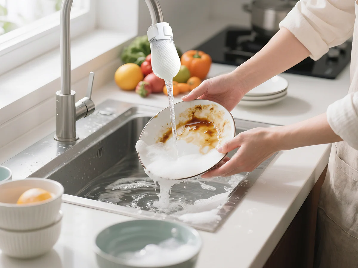 ⏰Anti-Splash Kitchen Faucet Filter for Sediment & Rust Removal