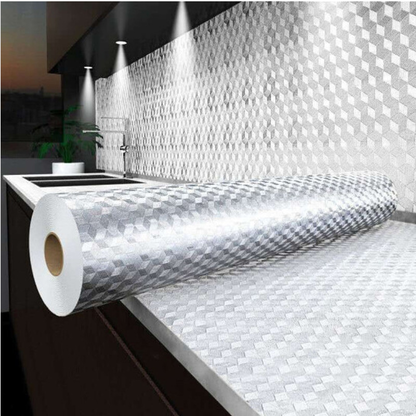 🔥Peel & Stick Aluminum Foil Wallpaper, Waterproof Oil Proof Contact Paper for Kitchen